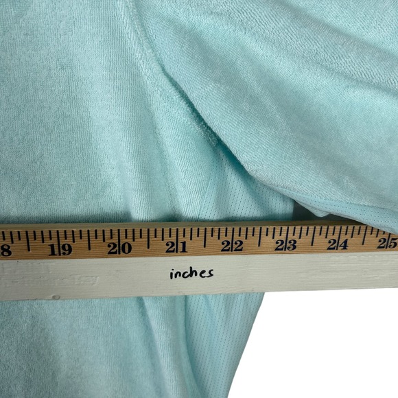 Fabletics Shirt Men Blue Terry Cloth Front Button Shirt XL - Picture 4 of 7